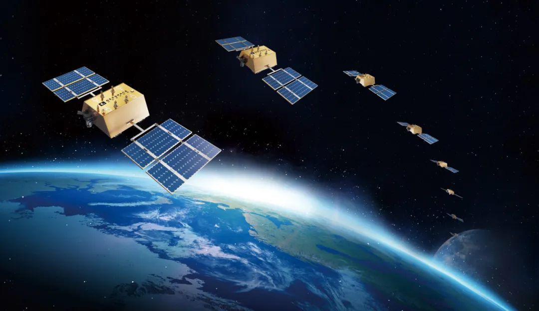 吉利卫星在轨运行模拟图。供图：时空道宇