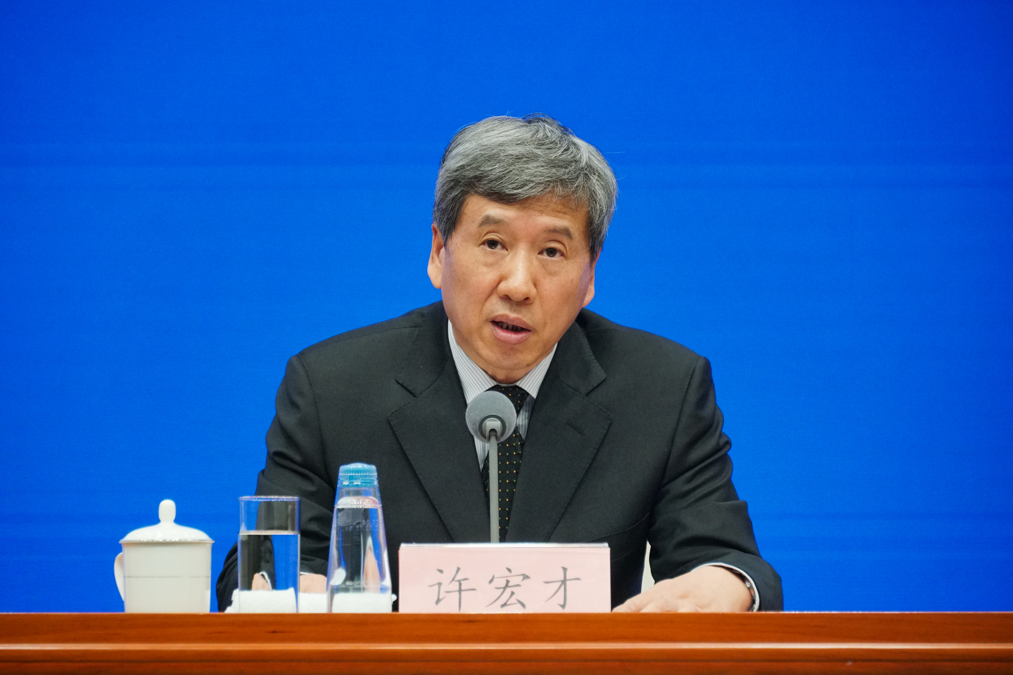 财政部副部长许宏才  澎湃新闻记者 周頔 摄