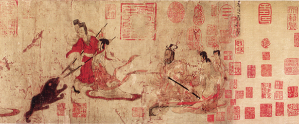 《女史箴图》(局部 冯媛挡熊)