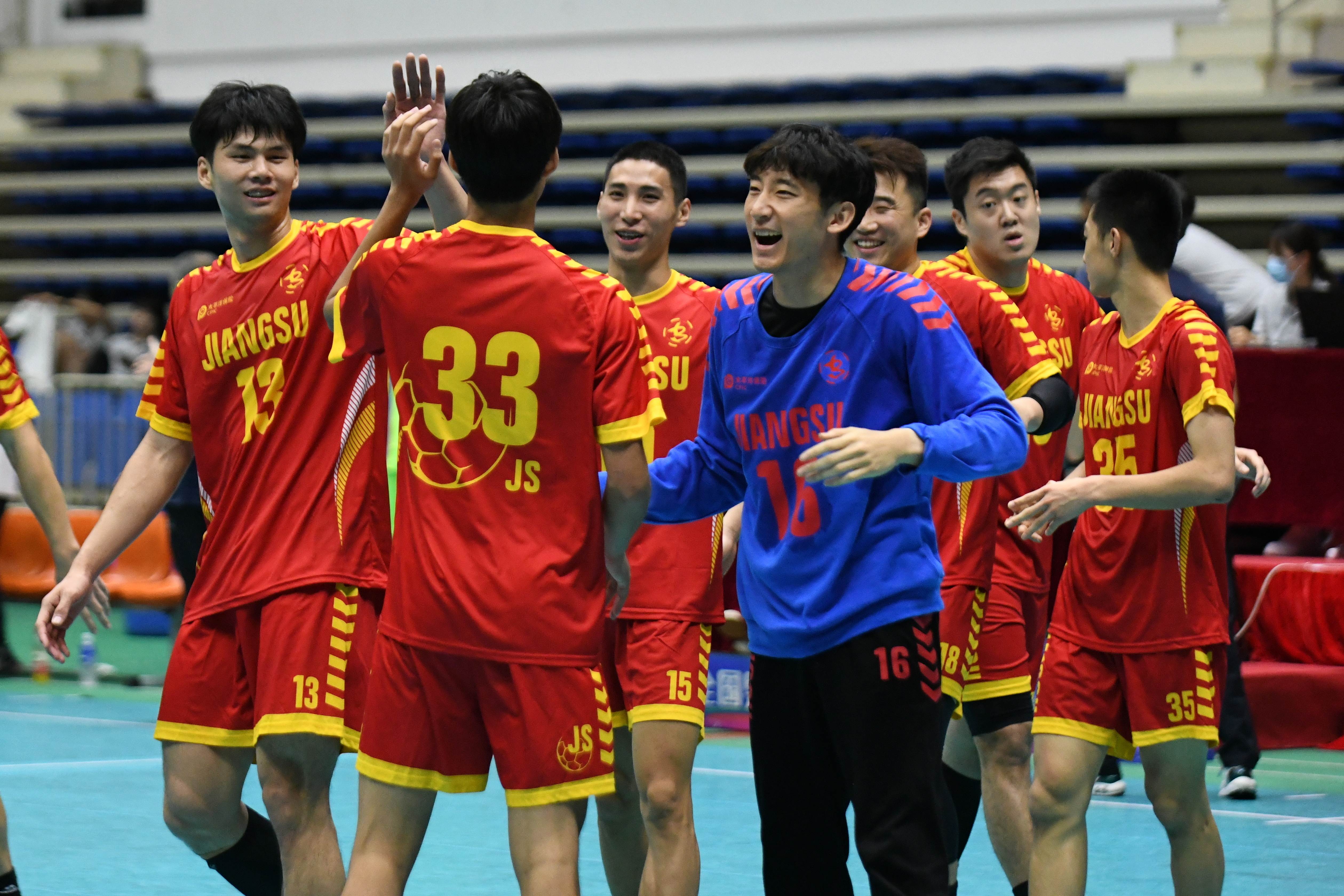 #（<em>体育</em>）手球——全国男子冠军杯：江苏<em>队</em>胜天津<em>队</em>