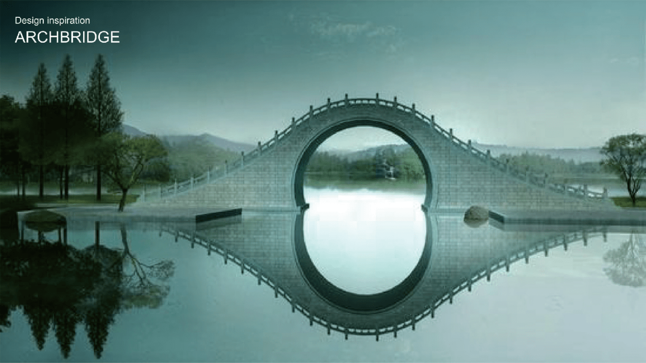 其设计灵感来源于造型优美的中式拱桥