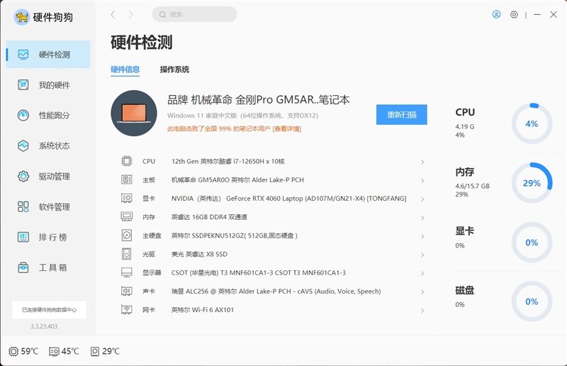 如何做到5999元!机械革命极光Pro评测:i7-12650H+ RTX 4060当今最具性价比组合