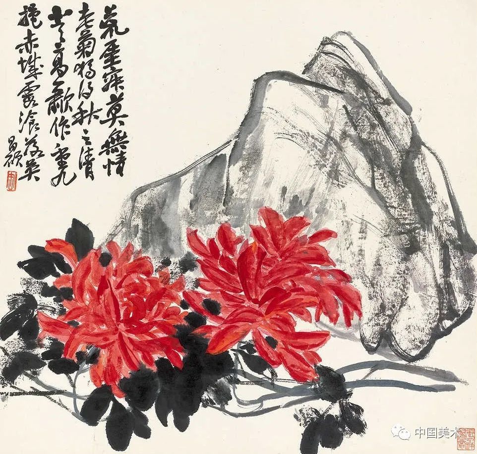 吴昌硕画菊四大特点