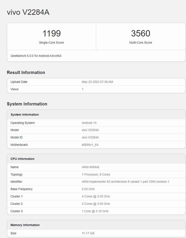 vivo S17 Pro 手机配置曝光:搭载天玑 8200 芯片, 12GB 内存