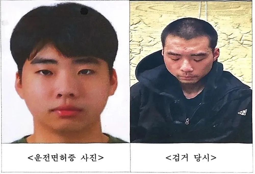 ◆韩国警方公布京畿道盆塘区书岘站持刀行凶案嫌疑人崔元宗（音）的个人信息。