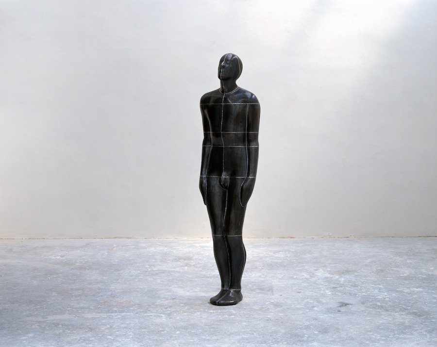 Antony Gormley DIAPHRAGM, 1995 Lead, fibreglass and air 190 x 49 x 30 cm Photograph by Stephen White & Co. © the artist