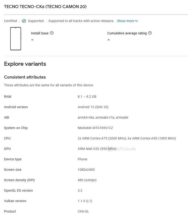 传音Tecno Camon 20系列曝光:Pro机型配联发科Helio G99