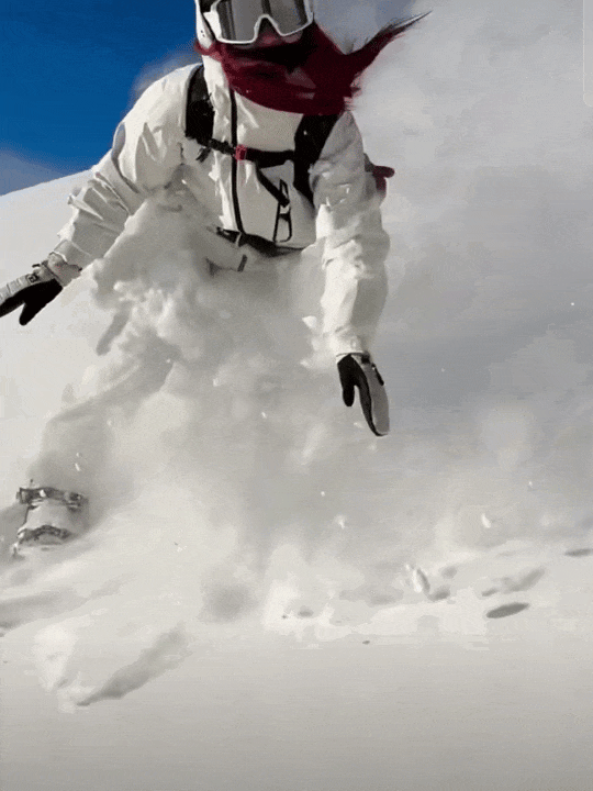 滑粉雪如同冲浪