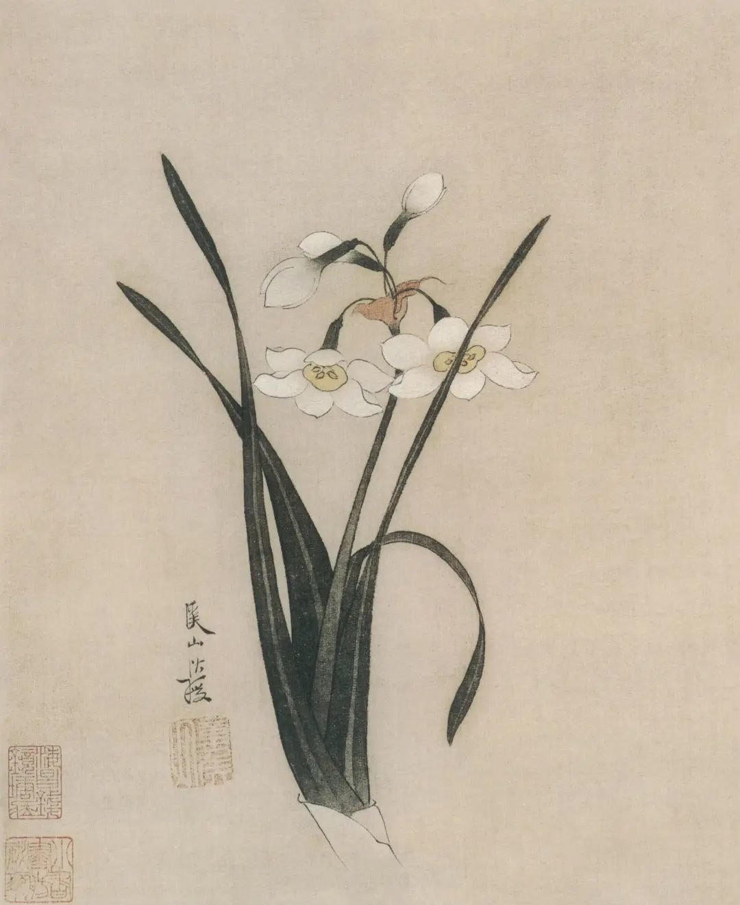 中国画 模写 陳洪綬［蓮の花と水鳥］絹本　肉筆 箱無し！ 陈洪绶：花鸟册二十开_凤凰网