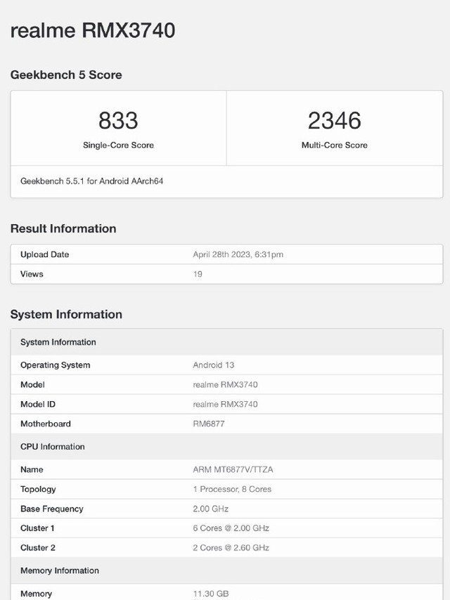 曝realme真我11将首发天玑神秘新U,性能看齐天玑1080