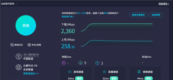 599元/月起!联通2000M宽带网速实测:真实上下行速度来了