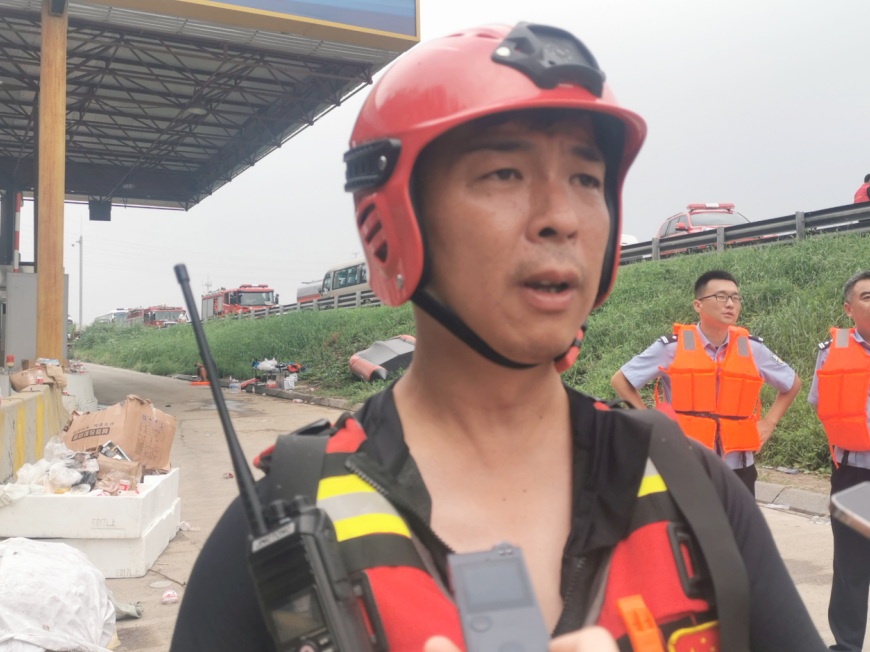 北京市红十字军红救援队队员于涛。 澎湃新闻记者 刘璐 摄