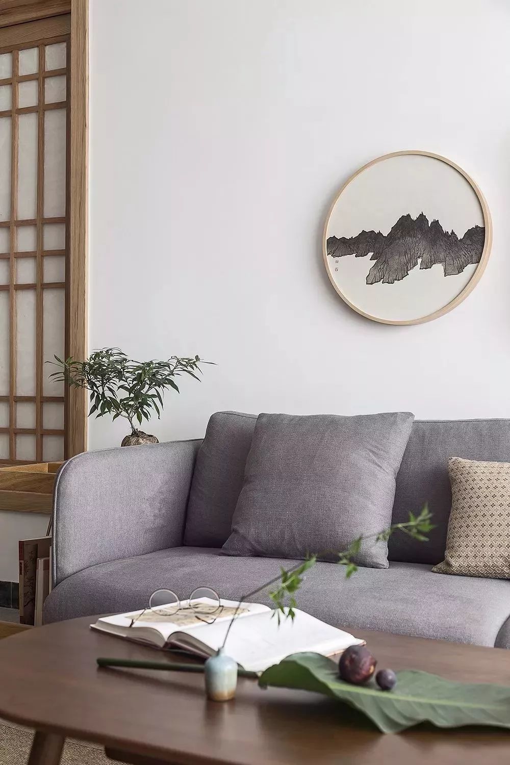 110㎡简约文艺居，原木、大白墙、水泥盆植，打造禅意舒适空间, image size:1000x1500