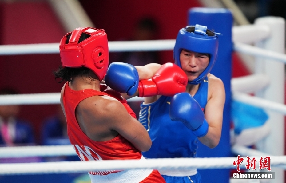 杭州亚运会中国队李倩夺得拳击女子75公斤级决赛金牌