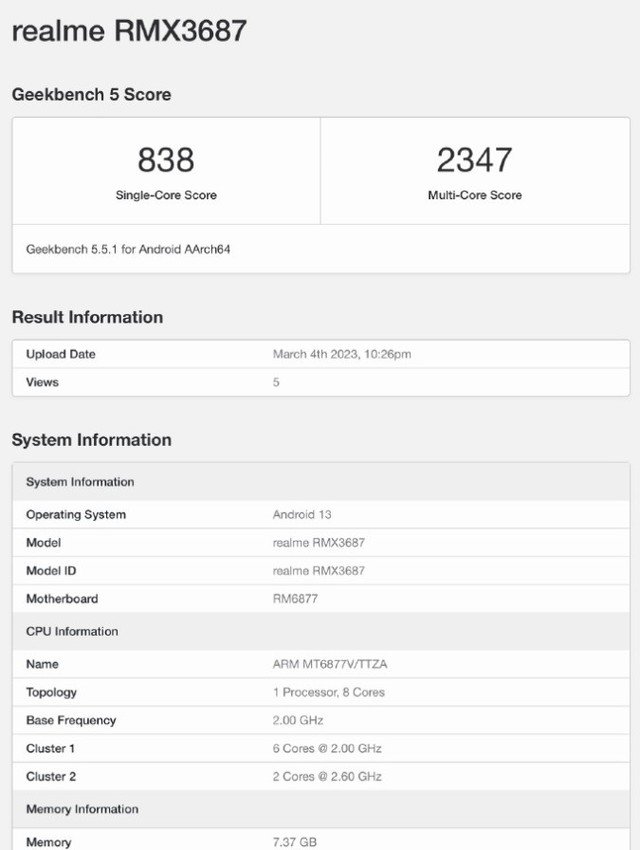 曝realme真我11将首发天玑神秘新U,性能看齐天玑1080