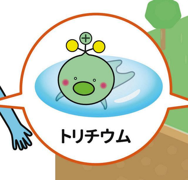 〓 4月13日，日本复兴厅发布了一份传单：“放射性氚”被拟化成为可爱吉祥物，用来宣传核污水的安全性。