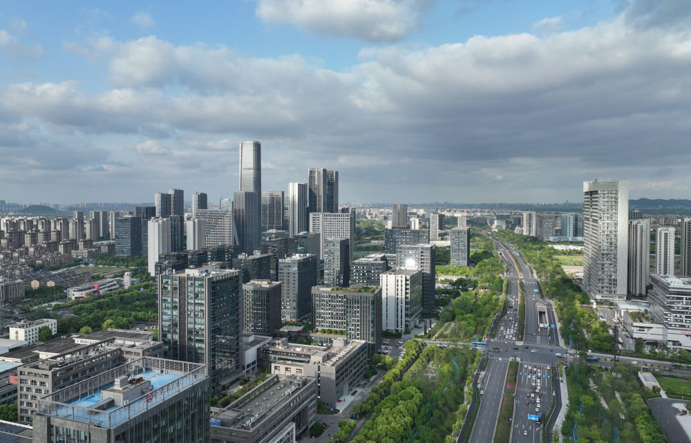 杭州未来科技城(2023年4月20日摄,无人机照片)新华社记者 翁忻旸 摄