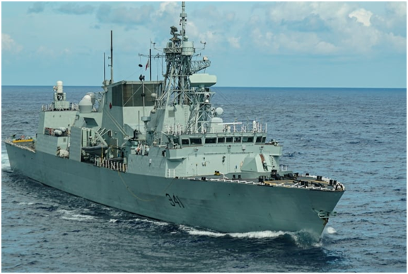 加拿大“渥太华”号护卫舰 资料图  图源：外媒
