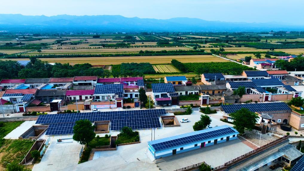 山西省芮城县庄上村航拍。