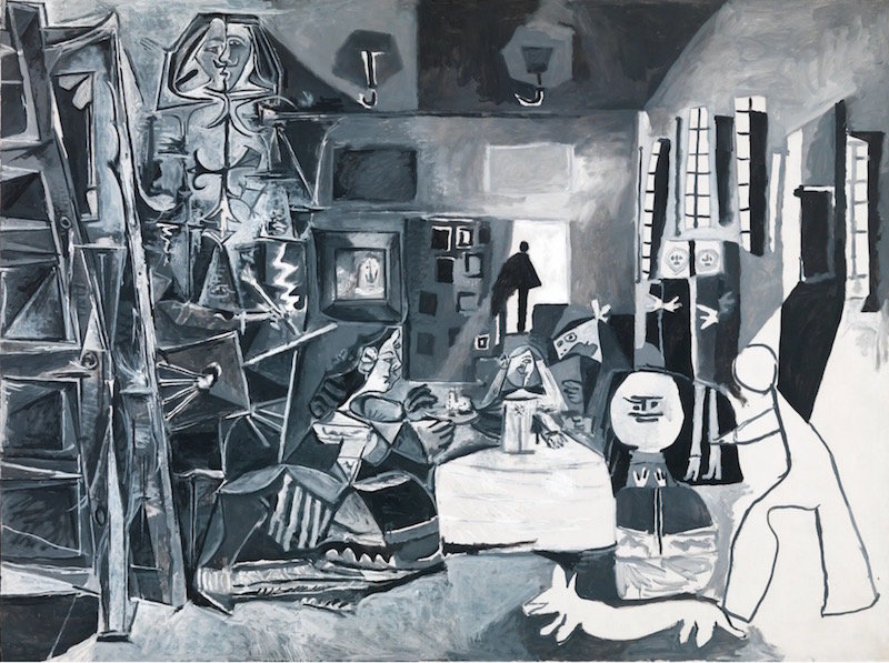 毕加索创作于1957年的作品《Las Meninas》重新诠释了委拉斯开兹的杰作