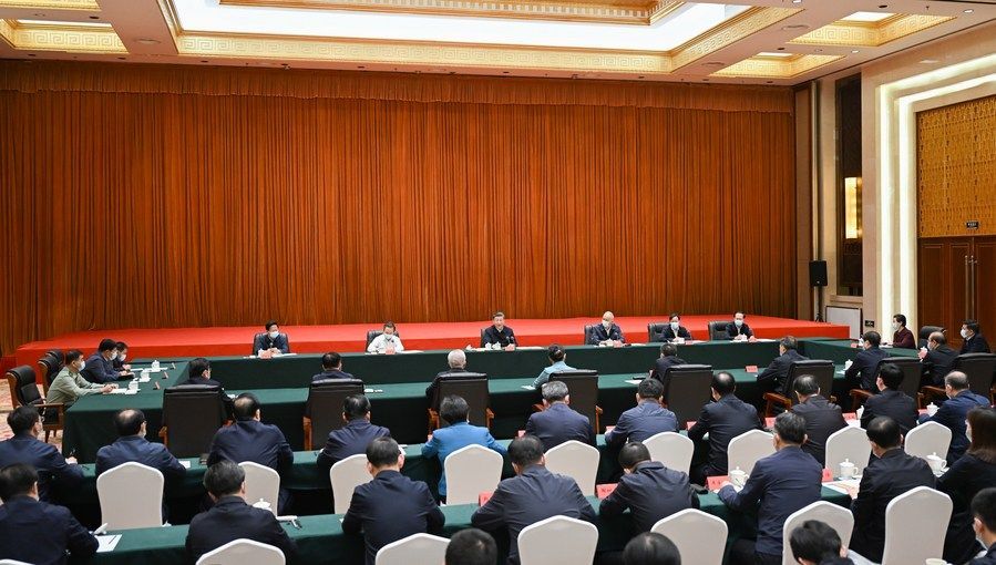 2023年6月8日上午,习近平在呼和浩特听取内蒙古自治区党委和政府工作汇报并发表重要讲话。