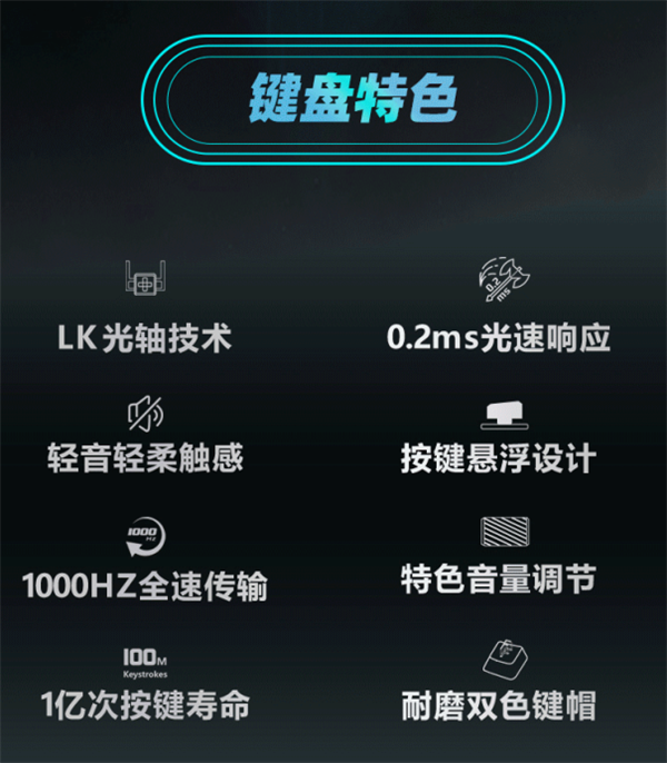 双飞燕推出第三代光轴机械键盘:按键寿命达1亿次