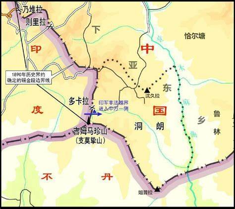 ▲洞朗地区地理位置