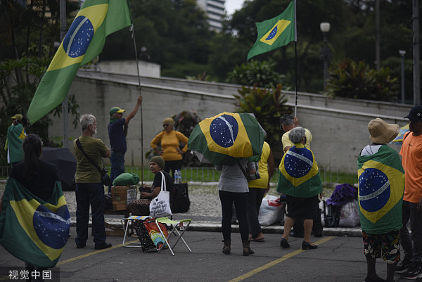 巴西版“国会骚乱”持续发酵：里约热内卢军事部队采取措施。图源：视觉中国