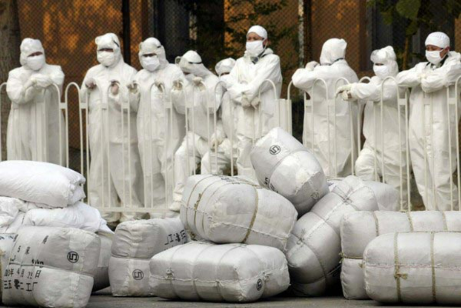 ▲2003年,“非典”时期照片。图源:网络