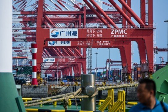 广州港南沙港区 环球网记者舒乙桁摄