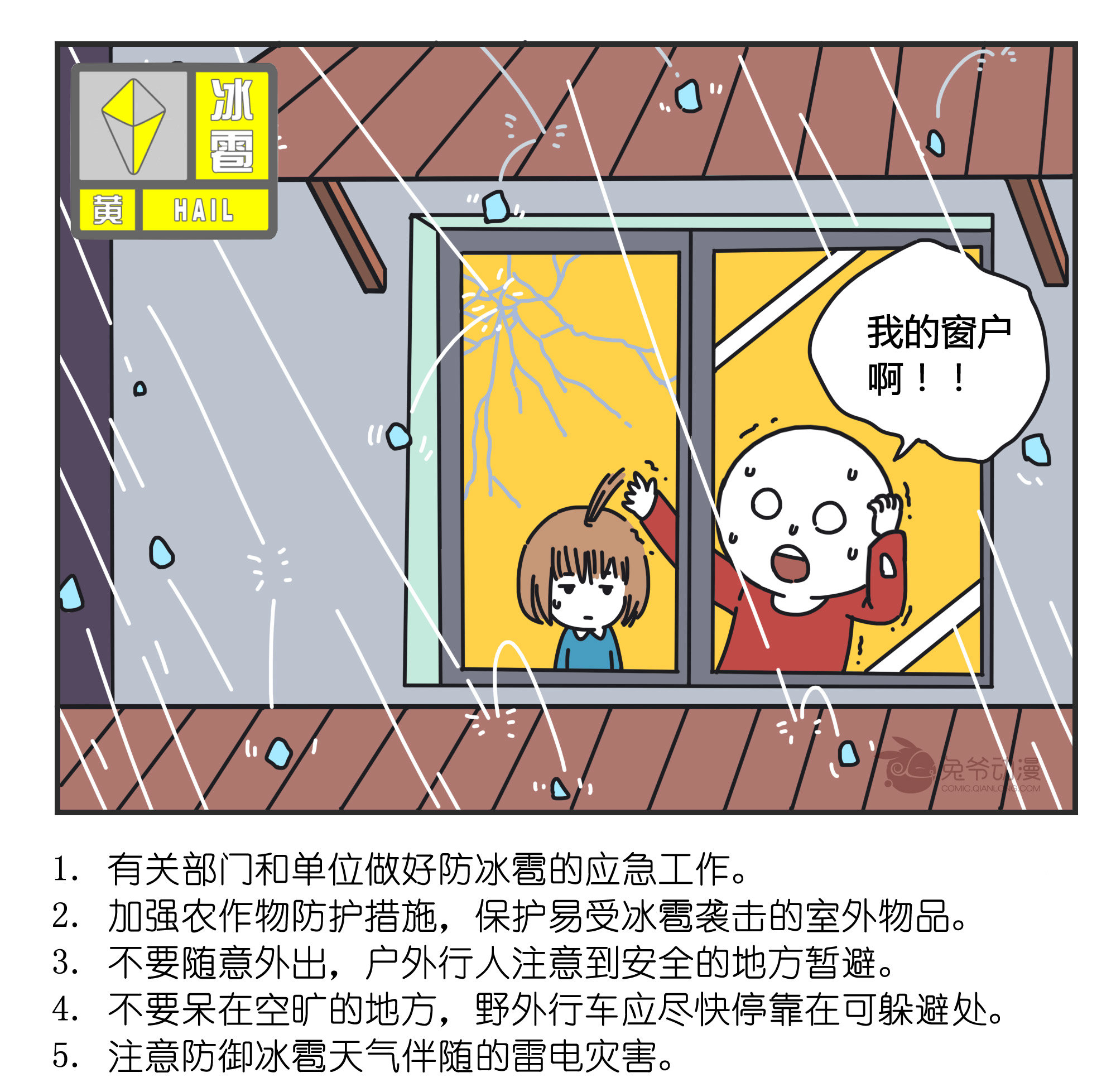 冰雹黄色预警信号