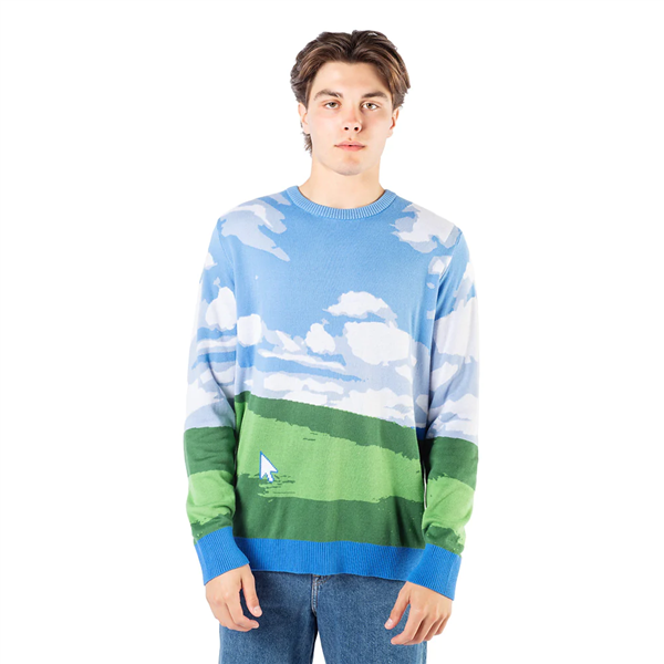 微软推出2023款“丑”毛衣:基于WinXP经典蓝天白云壁纸