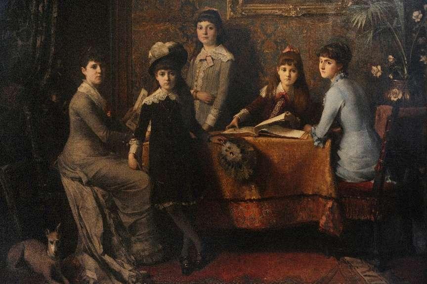 《塞德尔梅耶一家》，弗朗茨·伦普勒（1879），埃玛在右侧