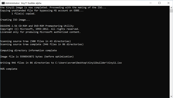 Tiny11 Builder打造极致精简版Win11:2GB内存就能跑流畅