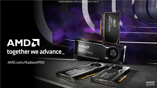 AMD发布RDNA3专业显卡Radeon Pro W7600/W7500:RX 7600血亲4300元贵一倍