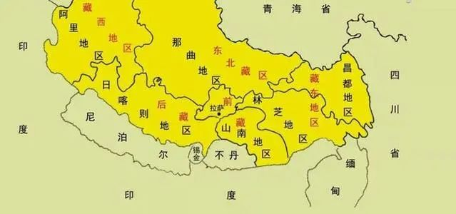 ▲后藏大致相当于今天的日喀则地区