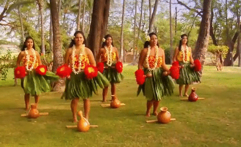 ▲ 草裙舞是夏威夷群岛土著波利尼西亚人的传统舞蹈，极具热情和艺术感染力，是夏威夷文化的象征之一。