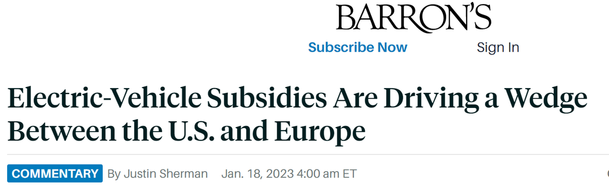 《巴伦周刊》网站报道截图