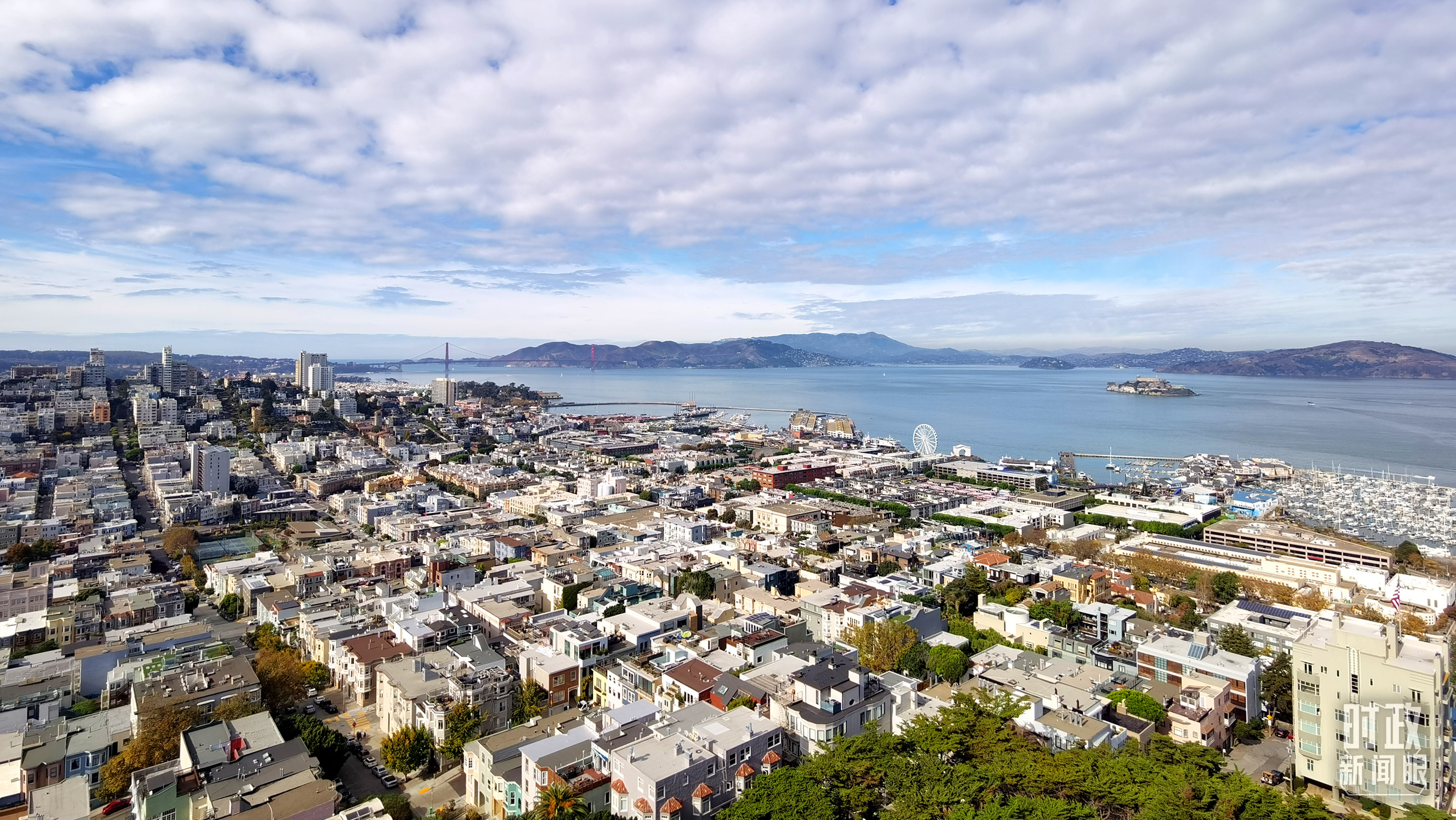 △俯瞰旧金山。(总台央视记者曹亚星拍摄)