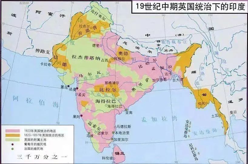 ▲山地三国邻近孟加拉地区