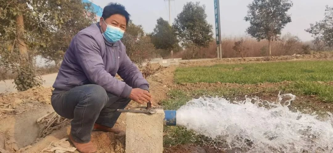 日前,扶风县召公镇后董村的水管员陈明科打开开水泵灌溉农田。农民日报·中国农网见习记者 雷昱 摄
