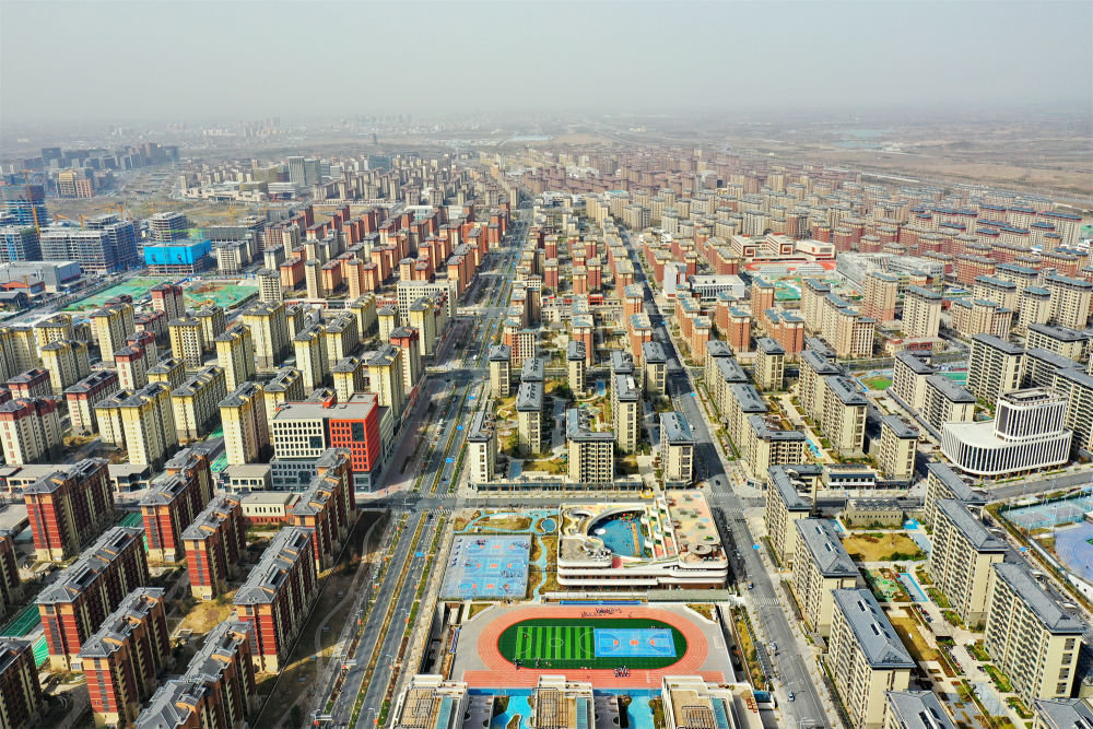 这是雄安新区容东片区（2023年3月24日摄，无人机照片）。新华社记者 牟宇 摄