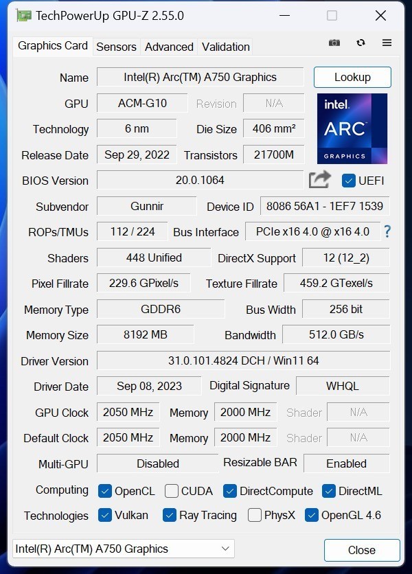 蓝戟A750亚运联名显卡评测 千元级诚意之作