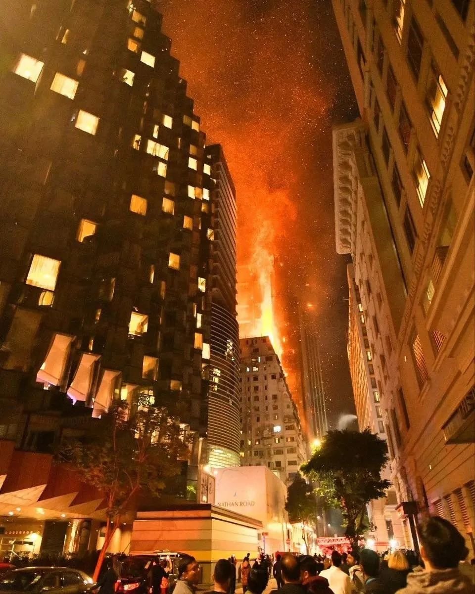 尖沙咀大火(图:星岛头条)
