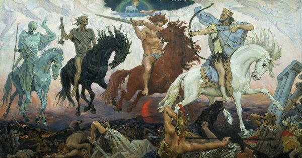 《天启四骑士》，俄罗斯画家维克托·瓦斯涅佐夫绘