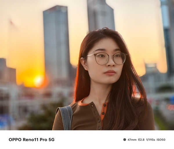 光学质感的虚化效果,OPPO Reno11系列人像虚化零距离体验
