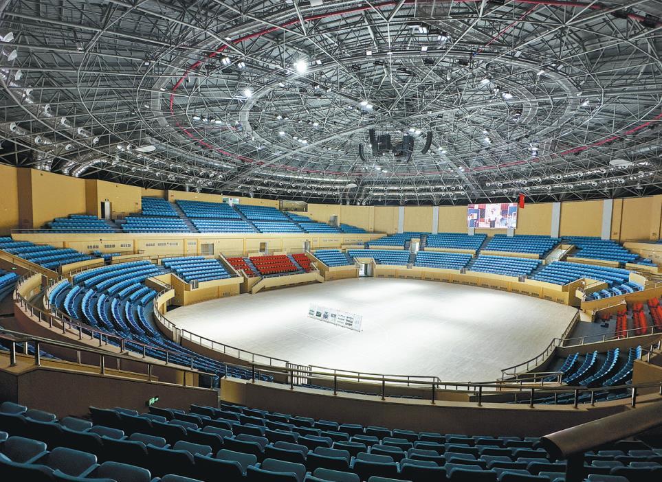 图为杭州电子科技大学体育馆/中国日报