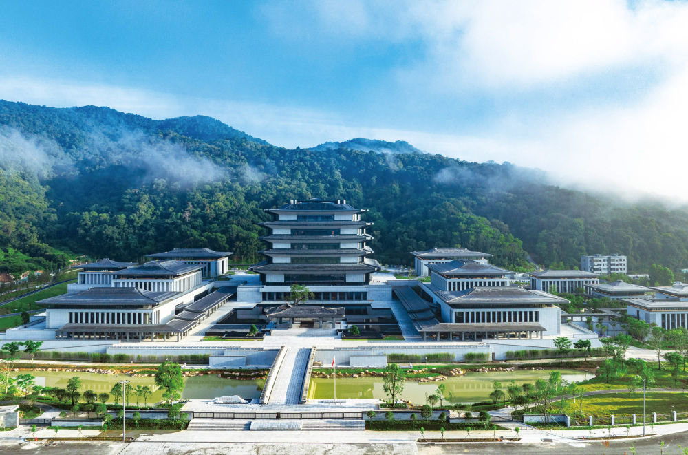 ↑这是中国国家版本馆广州分馆（2022年摄，无人机照片）。新华社发