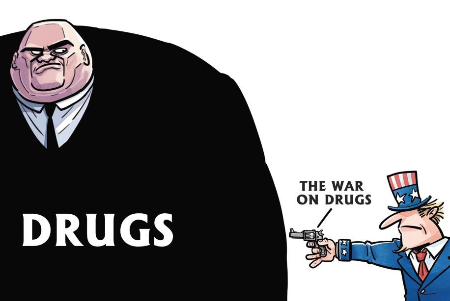 美国多州毒品合法化，禁毒战争无力且失败。（图片来源：《中国日报》2023年6月29日8版 作者：蔡艨）