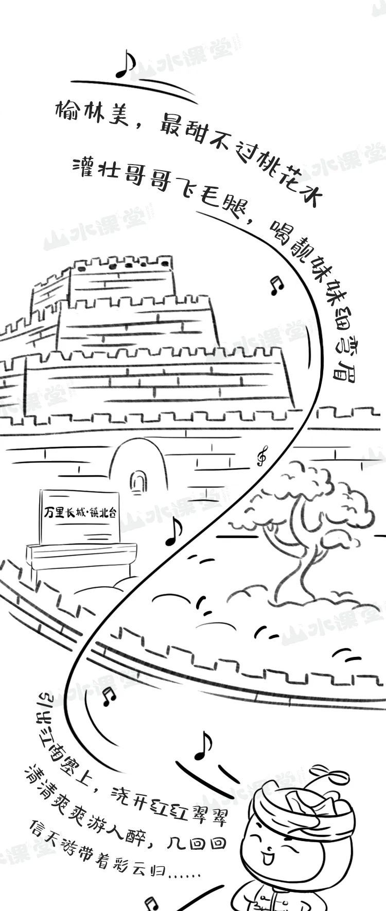 镇北台简笔画大全图片